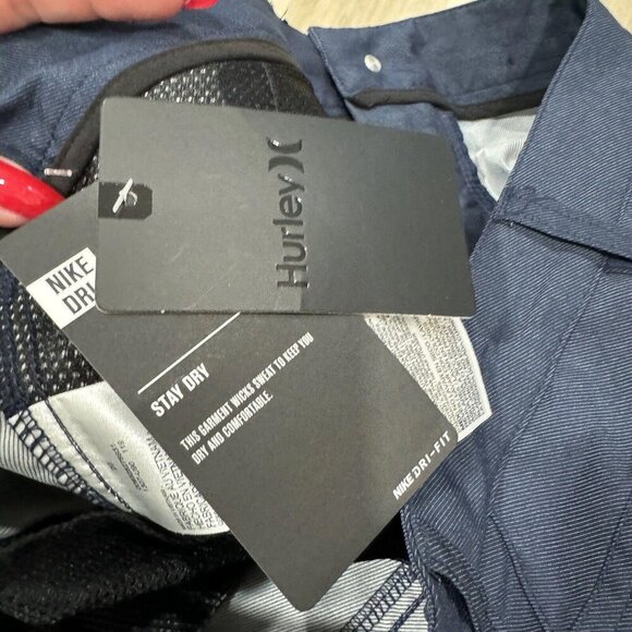 NEW Hurley Nike H20 Dri-Fit Stretch Chino Walk Shorts Boys Navy Blue Size 20 NWT - Picture 5 of 10
